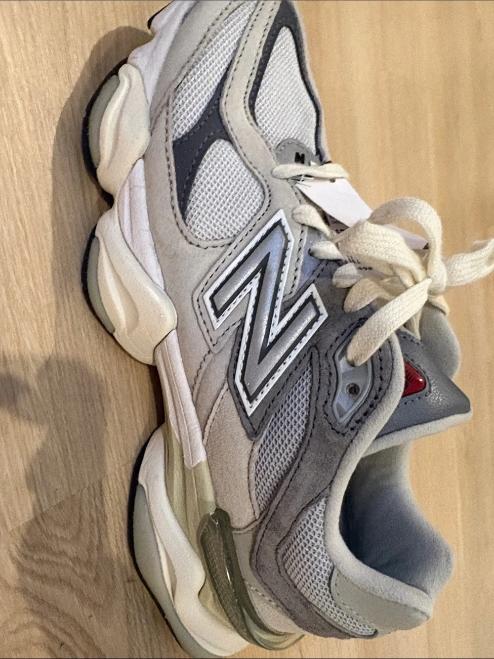 New Balance Neutral-Tone Chunky Sneakers in Beige, Gray & Cream